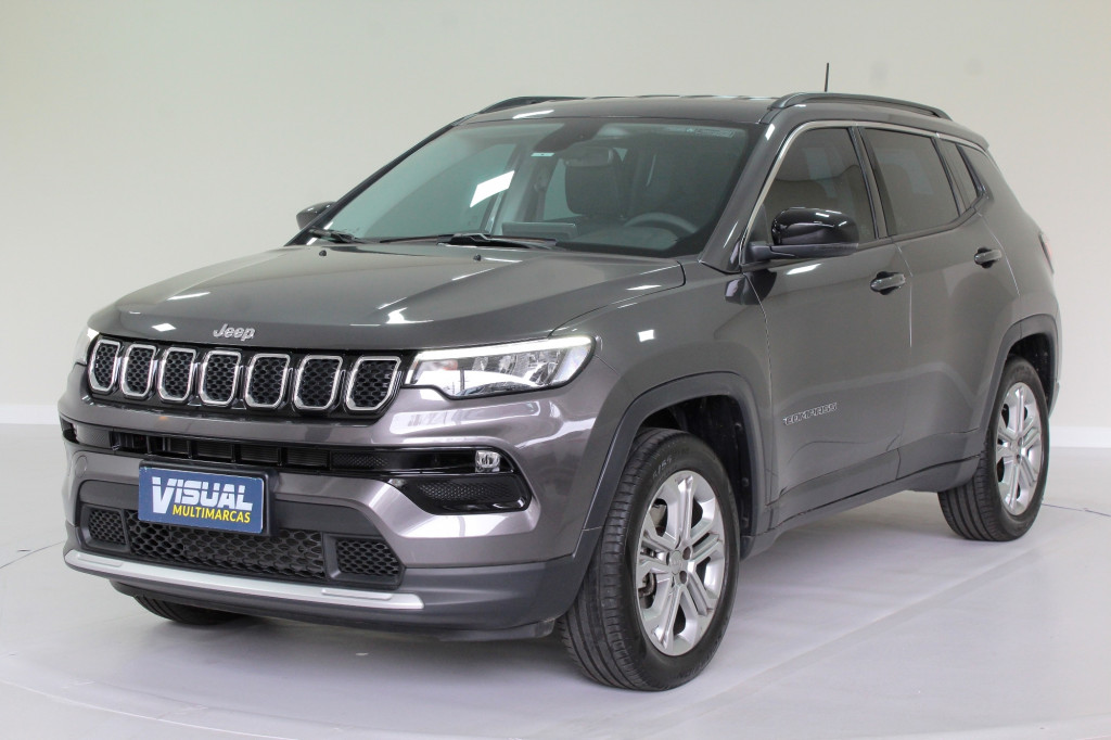 JEEP COMPASS LONGITUDE 1.3 TURBO T270 AUTOMÁTICO 6M - 2022 - CINZA JEEP COMPASS LONGITUDE 1.3 TURBO T270 AUTOMÁTICO 6M - 2022 - CINZA