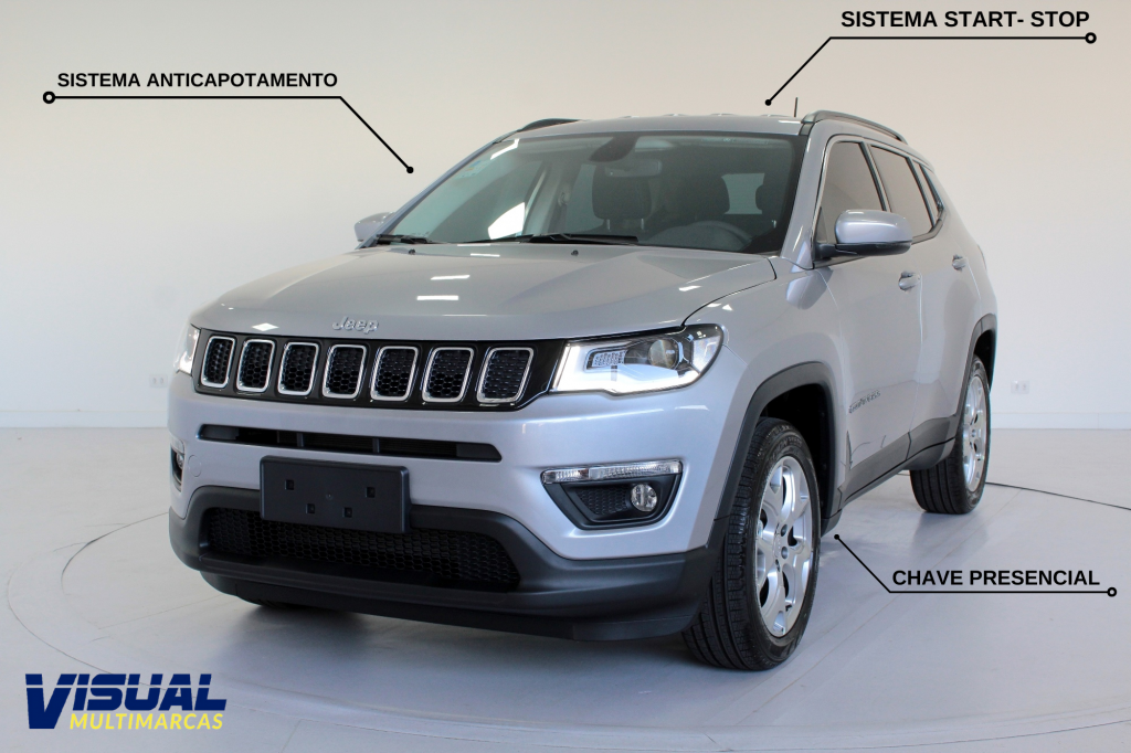 JEEP COMPASS 2.0 LONGITUDE FLEX 4P AUTOMÁTICO 6M - 2021 - CINZA ** 0 KM** UNIDADE DÍSPONIVEL A PRONTA ENTREGA JEEP COMPASS 2.0 LONGITUDE FLEX 4P AUTOMÁTICO 6M - 2021 - CINZA ** 0 KM** UNIDADE DÍSPONIVEL A PRONTA ENTREGA
