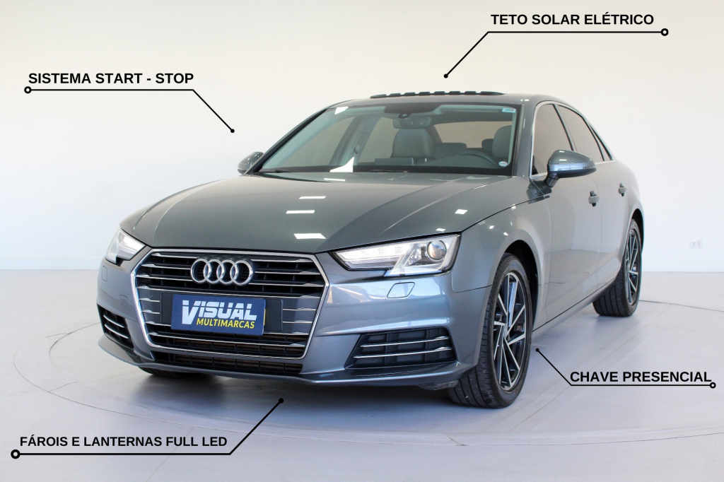 AUDI A4 2.0 TURBO AMBIENTE AUTOMÁTIZADO 7M - 2017 - CINZA AUDI A4 2.0 TURBO AMBIENTE AUTOMÁTIZADO 7M - 2017 - CINZA