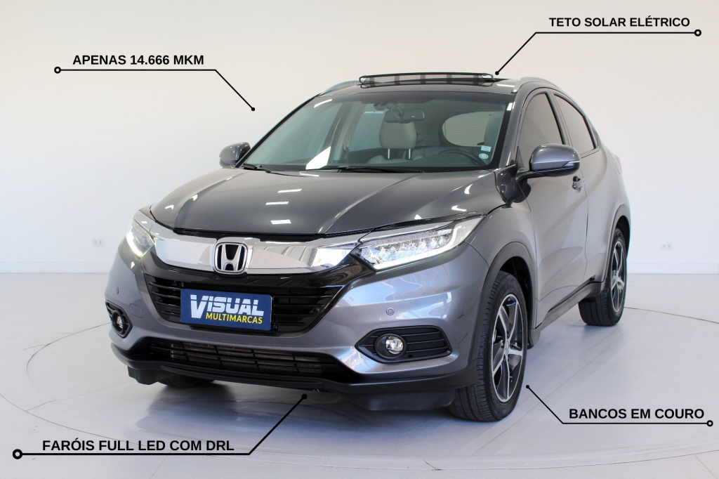 HONDA HR-V 1.5 TURBO TOURING AUTOMÁTICO CVT 7M - 2020 - CINZA HONDA HR-V 1.5 TURBO TOURING AUTOMÁTICO CVT 7M - 2020 - CINZA