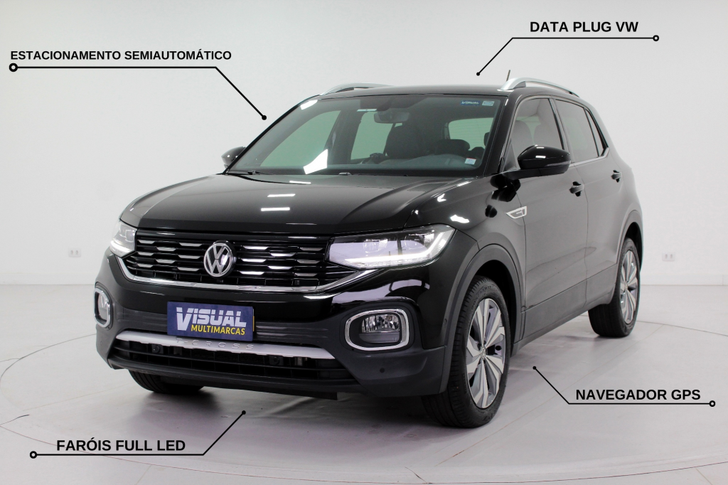 VOLKSWAGEN T-CROSS 1.4 250 TSI HIGHLINE BEATS FLEX AUTOMÁTICO 6M - 2020 - PRETO VOLKSWAGEN T-CROSS 1.4 250 TSI HIGHLINE BEATS FLEX AUTOMÁTICO 6M - 2020 - PRETO