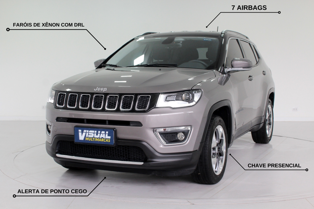 JEEP COMPASS 2.0 LIMITED FLEX AUTOMÁTICO 6M - 2018 - CINZA JEEP COMPASS 2.0 LIMITED FLEX AUTOMÁTICO 6M - 2018 - CINZA