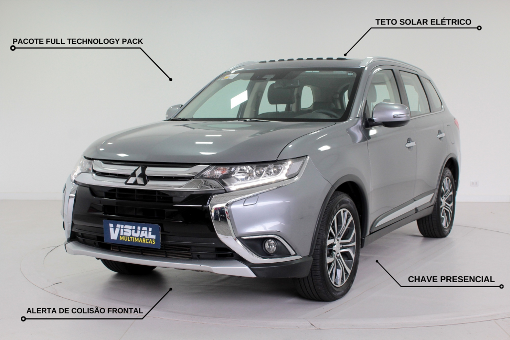 MITSUBISHI OUTLANDER 2.2 4WD TURBO DIESEL 7L AUTOMÁTICO 6M - 2018 - CINZA MITSUBISHI OUTLANDER 2.2 4WD TURBO DIESEL 7L AUTOMÁTICO 6M - 2018 - CINZA