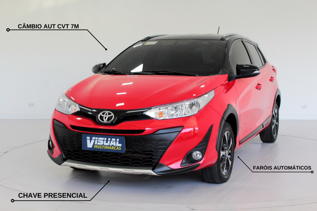 TOYOTA YARIS 1.5 X WAY CONNECT FLEX AUTOMÁTICO CVT 7M - 2020 - VERMELHO TOYOTA YARIS 1.5 X WAY CONNECT FLEX AUTOMÁTICO CVT 7M - 2020 - VERMELHO