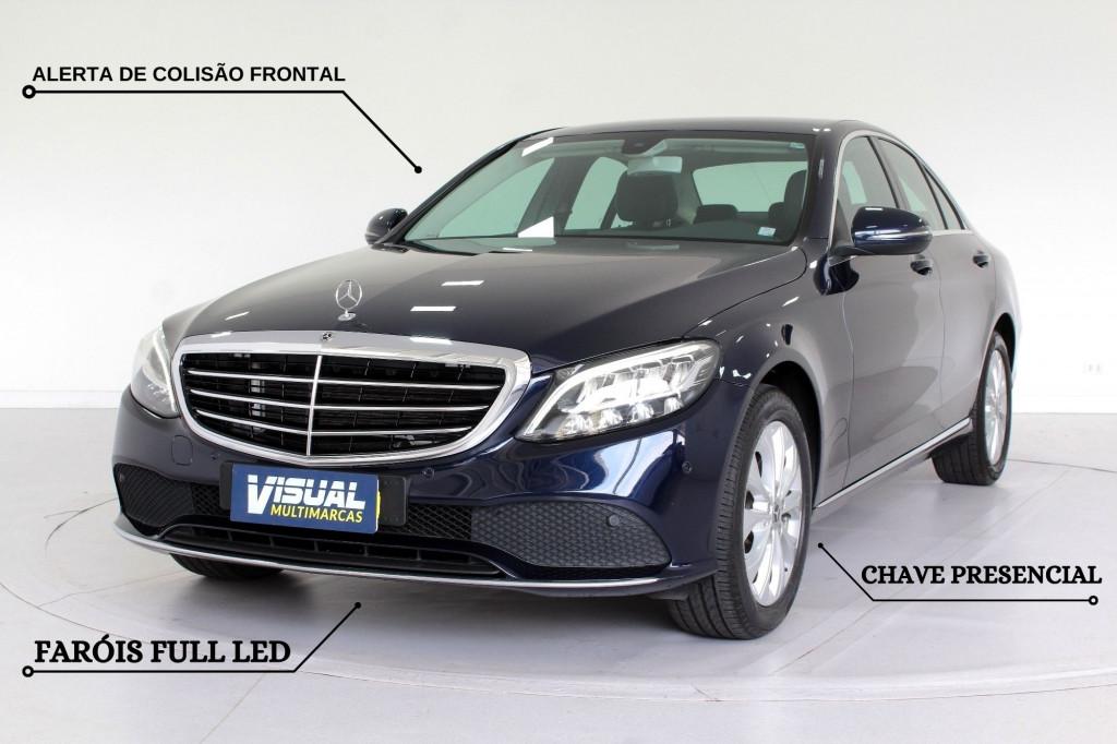 MERCEDES-BENZ C 180 1.6 TURBO EXCLUSIVE FLEX AUTOMÁTICO 9M - 2019 - AZUL MERCEDES-BENZ C 180 1.6 TURBO EXCLUSIVE FLEX AUTOMÁTICO 9M - 2019 - AZUL