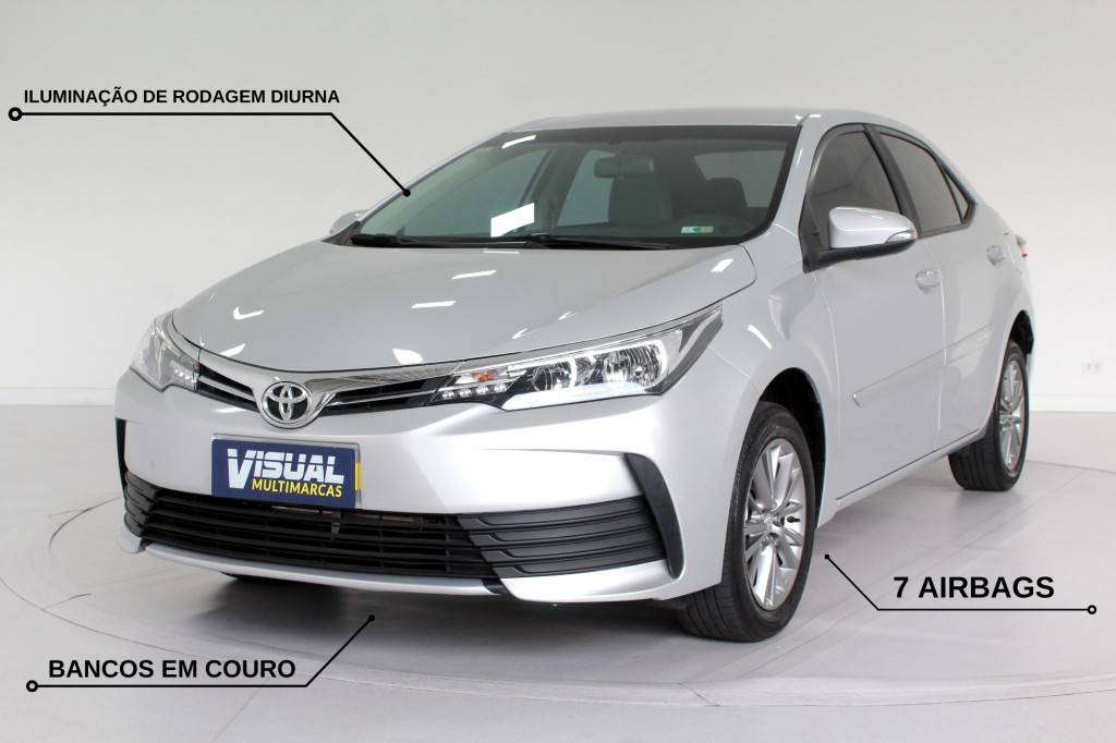 TOYOTA COROLLA 1.8 GLI UPPER FLEX AUTOMÁTICO CVT 7M - 2019 - PRATA TOYOTA COROLLA 1.8 GLI UPPER FLEX AUTOMÁTICO CVT 7M - 2019 - PRATA