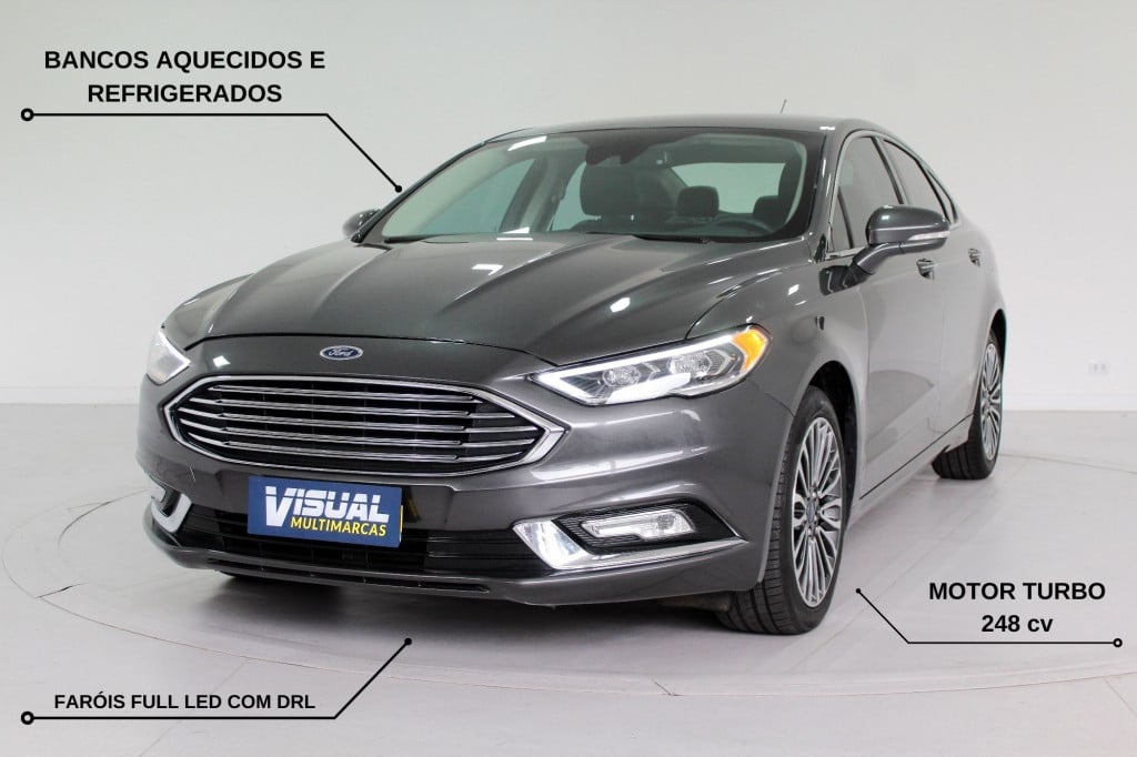 FORD FUSION 2.0 TITANIUM FWD AUTOMÁTICO 6M - 2017 - CINZA FORD FUSION 2.0 TITANIUM FWD AUTOMÁTICO 6M - 2017 - CINZA