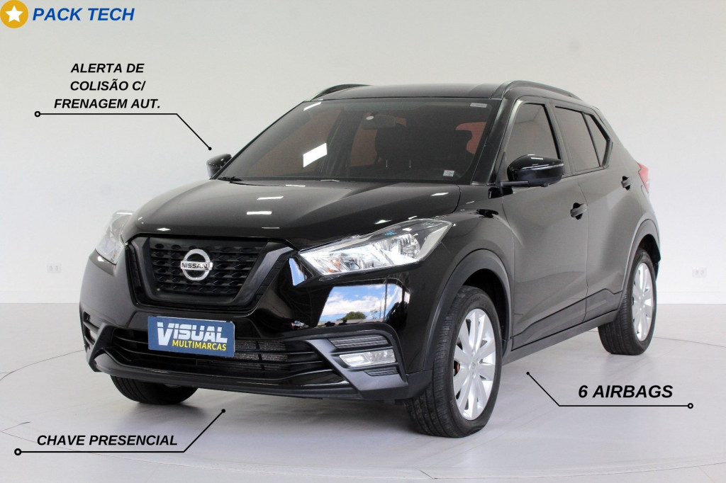 NISSAN KICKS 1.6 SL (PACK TECH) AUTOMÁTICO CVT - 2018 - PRETO NISSAN KICKS 1.6 SL (PACK TECH) AUTOMÁTICO CVT - 2018 - PRETO