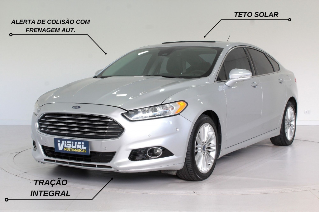 FORD FUSION 2.0 TITANIUM AWD AUTOMÁTICO 6M - 2014 - PRATA FORD FUSION 2.0 TITANIUM AWD AUTOMÁTICO 6M - 2014 - PRATA