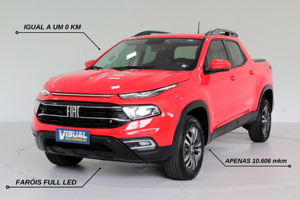 FIAT TORO 1.3 TURBO FREEDOM FLEX AUTOMÁTICO 6M - 2022 - VERMELHO FIAT TORO 1.3 TURBO FREEDOM FLEX AUTOMÁTICO 6M - 2022 - VERMELHO