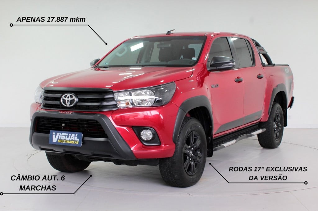TOYOTA HILUX 2.8 SR CHALLENGE CD TURBO DIESEL 4X4 AUTOMÁTICO 6M - 2018 - VERMELHO TOYOTA HILUX 2.8 SR CHALLENGE CD TURBO DIESEL 4X4 AUTOMÁTICO 6M - 2018 - VERMELHO
