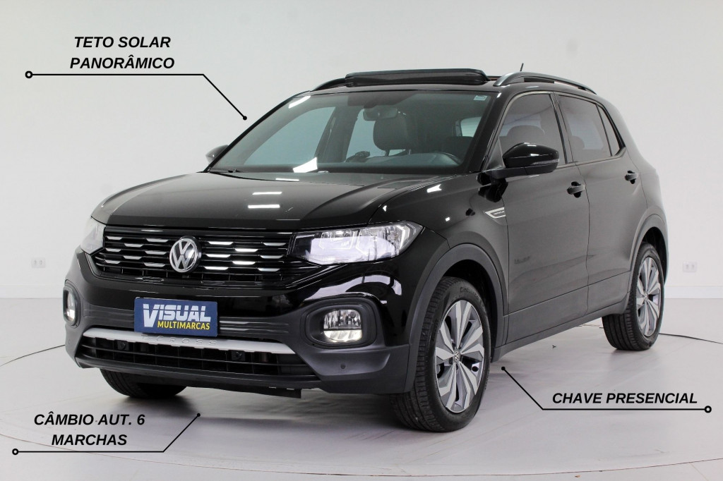 VOLKSWAGEN T-CROSS 1.0 200 TSI COMFORTLINE FLEX AUTOMÁTICO 6M - 2020 - PRETO VOLKSWAGEN T-CROSS 1.0 200 TSI COMFORTLINE FLEX AUTOMÁTICO 6M - 2020 - PRETO