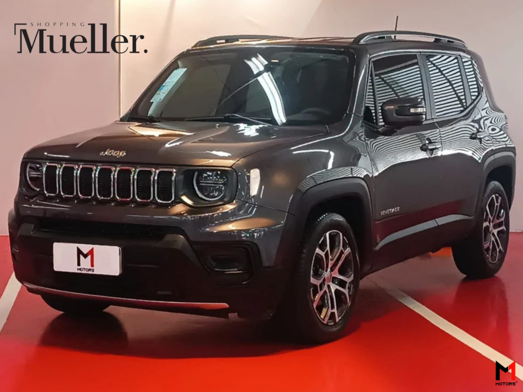 Imagem do veículo JEEP RENEGADE LONGITUDE 1.3 T270  FLEX AUTOMÁTICO - 2024 - CINZA
