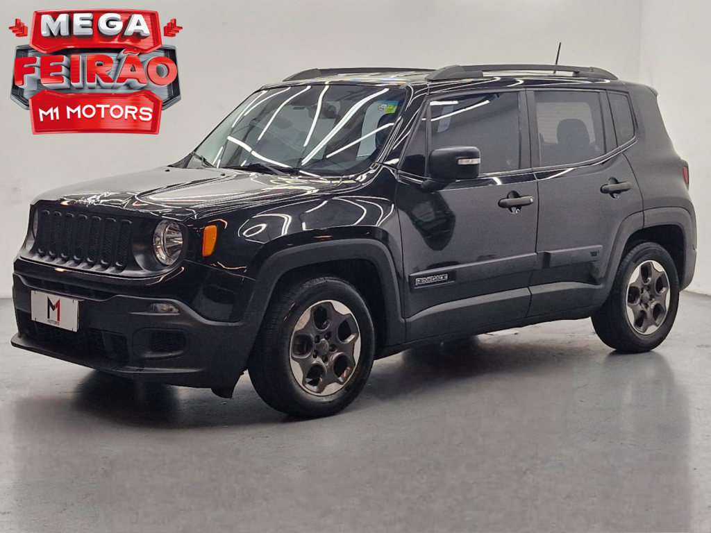 Imagem do veículo JEEP RENEGADE 1.8 FLEX AUTOMÁTICO - 2018 - PRETA