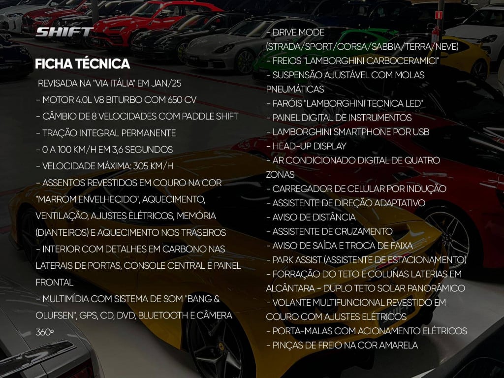 Imagem do veículo LAMBORGHINI URUS LP 650 4 2019