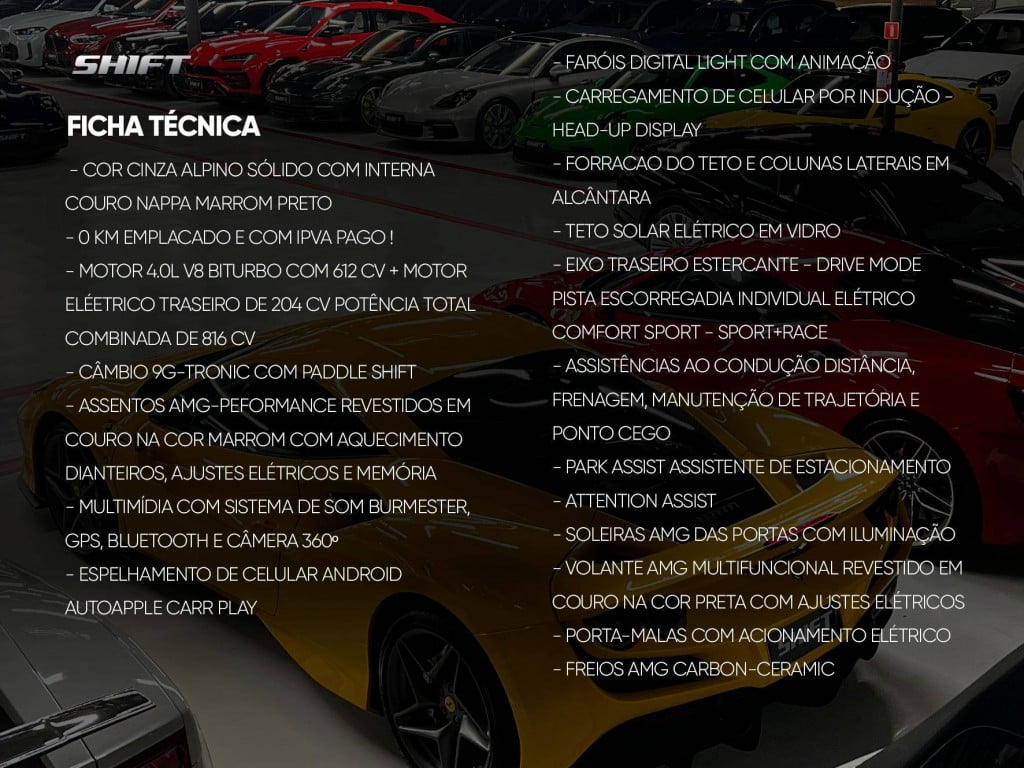 Imagem do veículo MERCEDES-BENZ GT 63 S AMG E PERFORMANCE AUT. (HÍB.) 2025