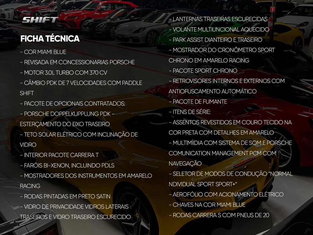 Imagem do veículo PORSCHE 911 CARRERA T 3.0 370 CV 2019