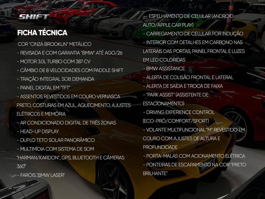 Imagem do veículo BMW X4 M40I 3.0 TURBO 388CV AUT 2025