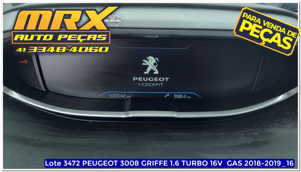 Imagem do veículo PEUGEOT 3008 1.6 16V THP GASOLINA GRIFFE AUTOMÁTICO