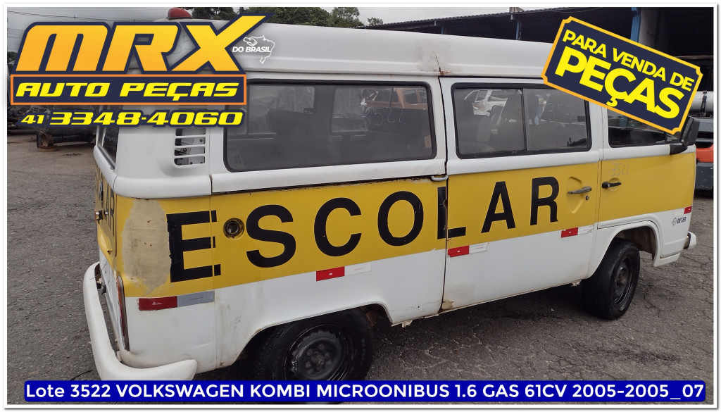 Imagem do veículo VOLKSWAGEN KOMBI 1.6 MI STD ESCOLAR 8V GASOLINA 3P MANUAL